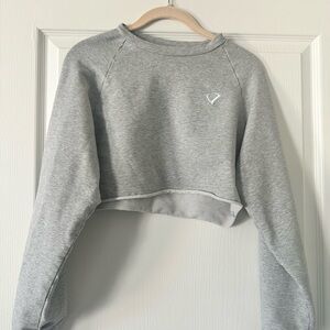 Gray Women's Cropped Sweatshirt
